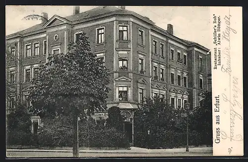 AK Erfurt, Restaurant Schillers Ruh von Alwin Böttger