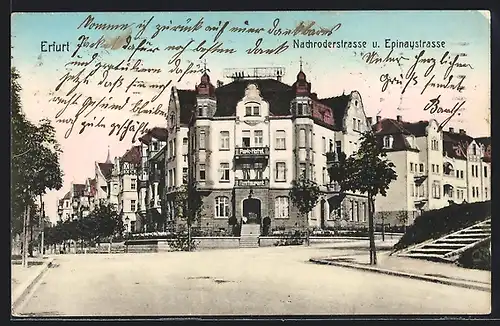 AK Erfurt, Park-Hotel, Nachroderstrasse und Epinaystrasse