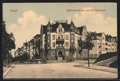 AK Erfurt, Park-Hotel und Restaurant, Nachroderstrasse und Epinaystrasse