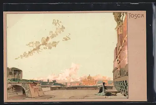 Künstler-AK Leopoldo Metlicovitz unsign.: Tosca