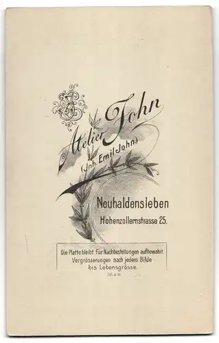 Fotografie Atelier John, Neuhaldensleben, Herr im Anzug mit langem struppigem Vollbart