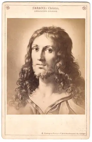 Fotografie F. & O. Brockmann`s Anchf., Dresden, Gemälde: Christus, nach Caracci
