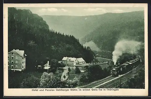 AK Gehlberg, Gasthaus Gehlberger Mühle im wilden Gerathal