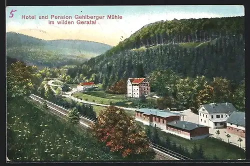 AK Gehlberg, Hotel Gehlberger Mühle im wilden Geratal
