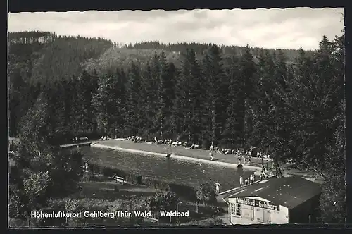 AK Gehlberg /Thüringer Wald, Das Waldbad des Höhenluftkurortes