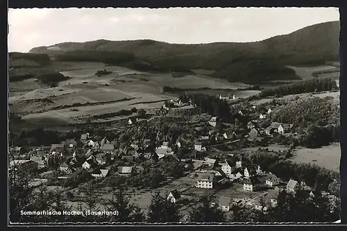 AK Hachen /Sauerland, Ortsansicht aus der Vogelperspektive