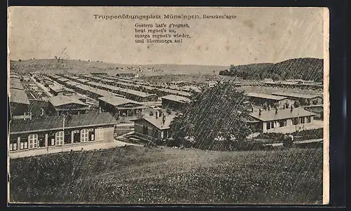 AK Truppenübungsplatz Münsingen, Das Barackenlager, Spruch