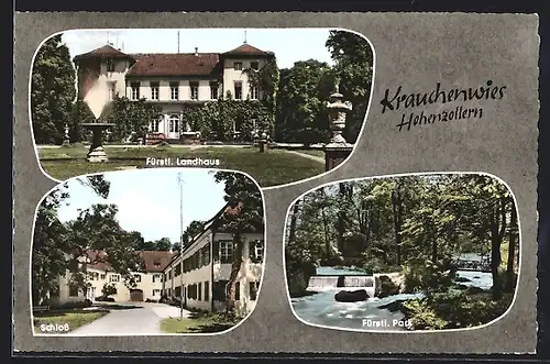 AK Krauchenwies /Hohenzollern, Fürstl. Landhaus, Schloss und Fürstl. Park