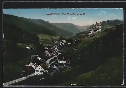 AK Berneck /Schwarzwald, Gesamtansicht der Ortschaft