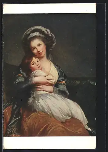 Künstler-AK Bildnis Frau Vigée-Lebrun und ihre Tochter