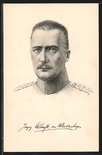 AK Herzog Albrecht von Württemberg, Porträt in Uniform