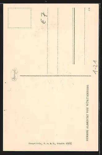 AK Herzog Albrecht von Württemberg, Porträt in Uniform