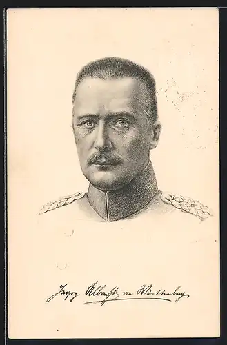 AK Portrait des Herzog Albrecht von Württemberg
