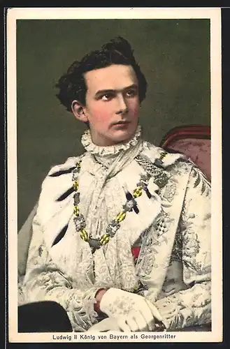 AK Ludwig II. König von Bayern als Georgenritter