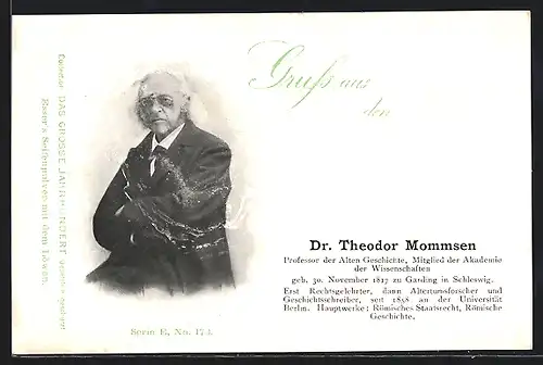 AK Dr. Theodor Mommsen, Prof. d. Alten Geschichte