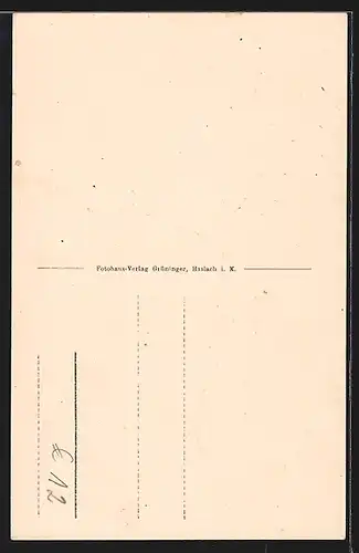 AK Hansjakob, Abschiedsgruss im Fremdenbuch Mühlstein