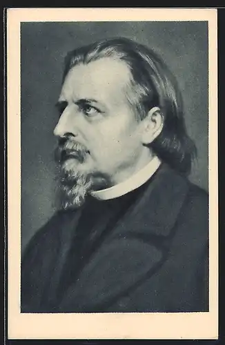AK Karl Gutzkow mit Spitzbart