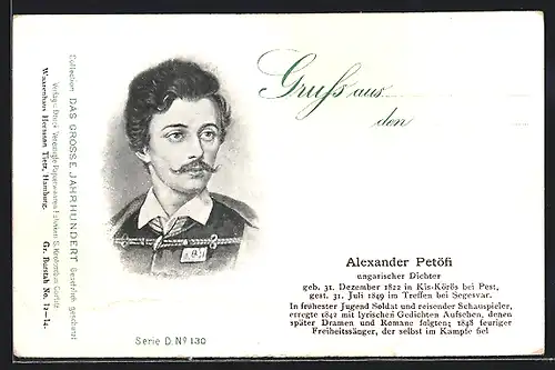 AK Alexander Petöfi, ungarischer Dichter