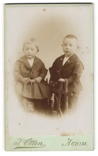 Fotografie J. Otten, Achim, Portrait zwei kleine Geschwister