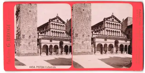 Stereo-Fotografie G. Brogi, Firenze, Ansicht Pistoia, Cattedrale