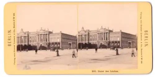 Stereo-Fotografie Gustav Liersch & Co., Berlin, Ansicht Berlin, Unter den Linden