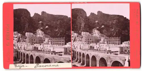 Stereo-Fotografie G. Brogi, Firenze, Ansicht Baja, Panorama