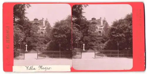 Stereo-Fotografie G. Brogi, Firenze, Ansicht Genua, Villetta di Negro