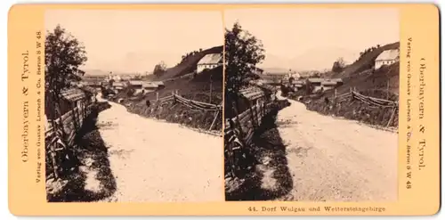 Stereo-Fotografie Gustav Liersch & Co., Berlin, Ansicht Wulgau, Partie mit Wettersteingebirge