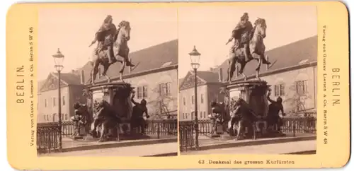 Stereo-Fotografie Gustav Liersch & Co., Berlin, Ansicht Berlin, Denkmal des grossen Kurfürsten