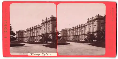 Stereo-Fotografie G. Brogi, Firenze, Ansicht Napoli, Königspalais