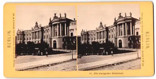 Stereo-Fotografie Gustav Liersch & Co., Berlin, Ansicht Berlin, Königl. Bibliothek