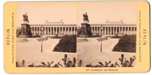 Stereo-Fotografie Gustav Liersch, Berlin, Ansicht Berlin, Lustgarten und Museum