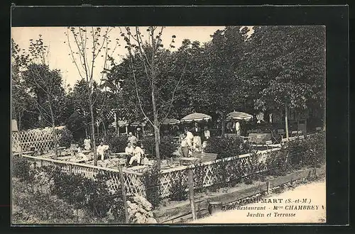 AK Dampmart, Hotel-Restaurant Mon. Chambrey, Jardin et Terrasse
