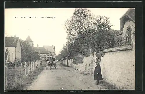 AK Marlotte, Rue Allongée, Strassenpartie