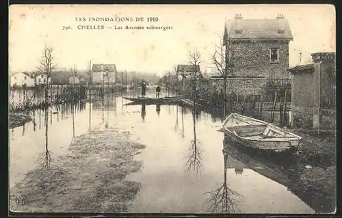AK Chelles, les Avenues submergées