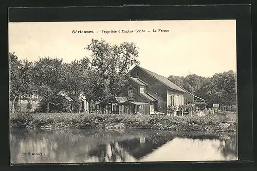 AK Séricourt, La Ferme, Propriété d'Eugéne Scribe