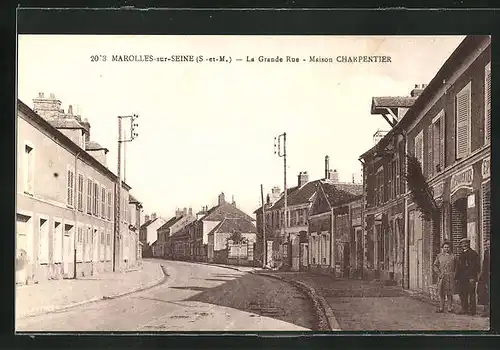 AK Marolles-sur-Seine, La grande Rue, Maison Charpentier