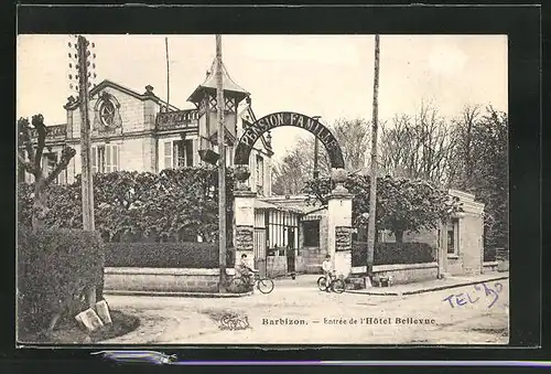 AK Barbizon, Entrée de l`Hôtel Bellevue