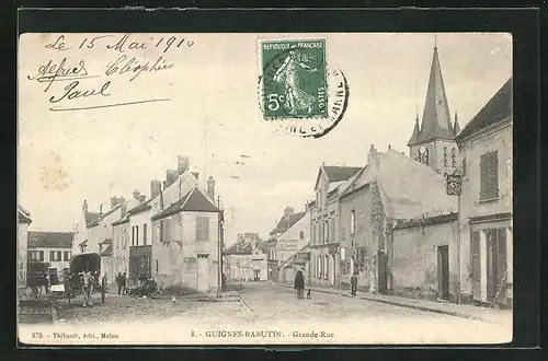 AK Guignes-Rabutin, Grande-Rue, Strassenpartie