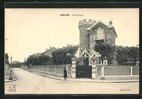 AK Ablon, Rue Simon, Strassenpartie