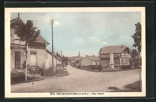 AK Beton-Bazoches, Rue Tessier, Strassenpartie