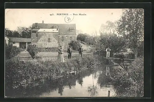 AK Perthes, Petit Moulin, Blick nach der Mühle