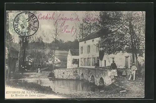 AK Saint-Liesne, Le Moulin, Wassermühle