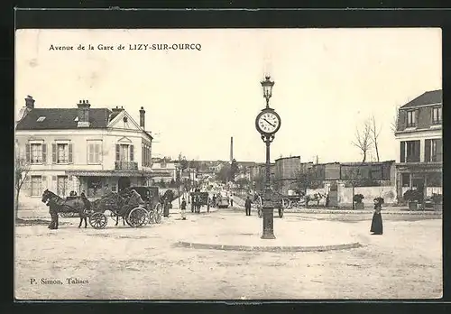 AK Lizy-sur-Ourcq, Avenue de la Gare, Strassenkreuzung