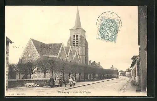 AK Chatenay, Place de l'Eglise