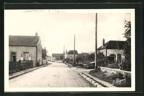 AK Chatenay-sur-Seine, Rue de la Gare