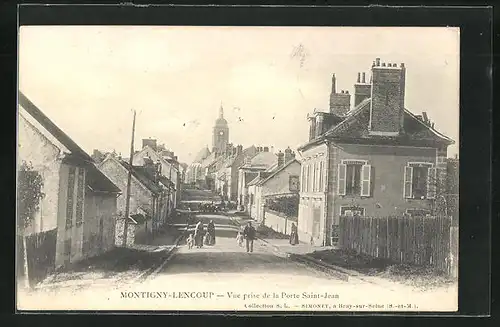 AK Montigny-Lencoup, Vue prise de la Porte Saint-Jean