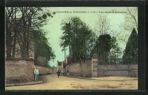 AK Ozouer-le-Voulgis, Les Quatre Chemins