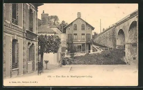 AK Montigny-sur-Loing, Une Rue