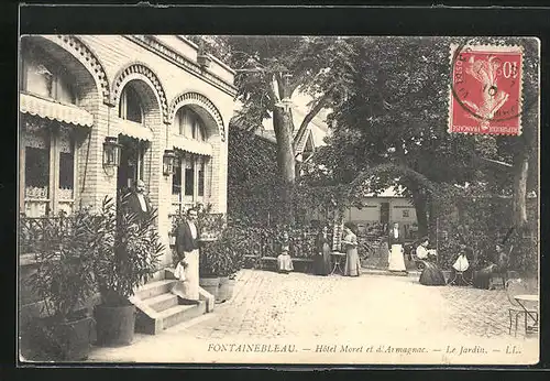 AK Fontainebleau, Hotel Moret et d`Armagnac, le Jardin